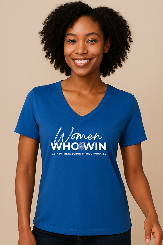 Women Who Win T-Shirt (Blue)